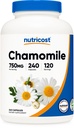 Nutricost Chamomile 750mg, 240 Veģetārās kapsulas, 120 Servējumi - ne-GMO, bez lipekļa