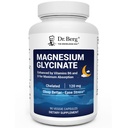 Dr. Berg Maksimālais stiprums 4-in-1 Čelēts magnija Glicināts ar tīrām, potējošām un tīrām sastāvdaļām - 4X Pārbaudītas un pārbaudītas - ASV Formulētas magnija papildkapsulas - 90 kapsulas