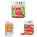 OLLY Metabolism Gummy Gredzeni, Apple Sidra Etiķis, vitamīns B12, Hroms, enerģija un gremošanas veselība Košļājamā Papildinājums (30 Skaits) un OLLY Beat Bloat kapsulas, Gremošanas atbalsta enzīmi, papildinājums sievietēm (25 Skaits)