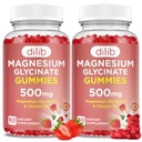 Magnijs Glicerīns Gummies 500mg pieaugušajiem un bērniem Magnija Papildinājums ar vitamīnu B6-dabīgs Calm Gumies-Calm Mood, Muskuļu un miega atbalsts-Zemenes Flavor, 120 Gumijas