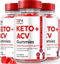 (3 iepakojumi) Svara zaudēšanas formula, visas dabiskās Apple Sidra Etiķis 1000MG, X Fit Keto Plus ACV Gummy veselības un fitnesa, Xfit ACV Keto Gomitas (180 Gumijas)