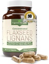 Lignans for Life Linxseed and SDG - Omega 3 taukskābes, Fiber Antioksidanti - palīdz uzlabot shiny pārklājumu, gremošanas un sirds veselību, 25 mg, 90 kapsulas, 1 iepakojums