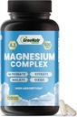 GreeNatr Magnija kompleksa papildinājums - Magnija piedevas ar glicinātu, citrāts, malāts un oksīds - Magnija tabletes gremošanas, miega, sirds veselības, & enerģija - magnija vitamīni 120 Skaitļi