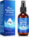 Tīrs magnija eļļas Spray, Organisks magnija Spray par peet, Aktuāls magnija Spray stikla pudele, Noturīgs āda, mazināt matu zudums, Unclog Pores, 2 fl oz