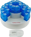Deke Home - 31 Day Monthly Pill organizētājs XL ar Pill Cutter, BPA-free, 4 reizes dienā (AM PM), liels Pill kaste vairākām dienas devām, noņemamu nodalījumu, cietā gadījumā ceļojumu dispensers