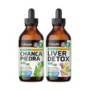 BIO KRATER Chanca Piedra Tincture 4 Fl. Oz. & Heair Detox Tincture 4 Fl. Oz.