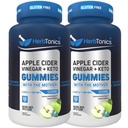 Herbtonikas Keto Apple Sidrs Etiķis Gumijas - Gremošanas & Detox atbalsts - Bezcukura BHB Advanced Formula Keto atbalstam - Raw ACV ar māti - 120 Vegan ACV Gummes