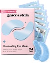 graciozā un stella balva, kas tiek piešķirta zem acu maskas, samazina tumšos lokus, piesūcinātas acis, zemacu somas, grumbas, gels zem acu patches, dzimšanas dienas dāvanas sievietēm - Vegan Cruelty-free Self Care (24 pāri, zils)