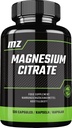Magnija citrāts 120 mg + B6 vitamīns (P-5-P) 3 mg, 120 Vegan kapsulas, 4 mēnešu iepakojums, magnija organiskā forma - atbalsts Kaulu spēks un nervu sistēma - ar MZ