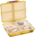 Travel Pill Organizators Small 8 Grid iecirkņi Pill turētājs Box - Portable Medicine Konteinera iepakojums - Ikdienas zāļu organizētājs