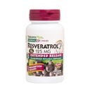 Natures Plus Augu aktīvā viela Resveratrols, paplašinātā atbrīvošana - 125 mg, 60 Veģetārās tabletes - Bez lipekļa - 30 Kalpojumi
