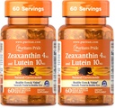 Puritan's Pride Zeaxanthin 4mg ar luteīnu 10 mg, atbalsta veselīgas acis un redzi*, 60 ct (2. iepakojums)