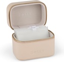 Dosy Travel Pill Case & Easy-Slide Pill Pouches - Vegan Leather Daily Pill Organizators ar 7 Gaisa necaurlaidīgi Pill Pill Pill Pill zāļu uzglabāšanai un aizsardzībai - Stilish Pill Sorter & Medication organizators- LATTE