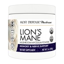 Host Defense Lion's Mane pulveris - Smadzeņu veselības atbalsta papildinājums - Sēnes papildinājums, lai atbalstītu Fokusa un atmiņas funkcija - Imūnās un nervu sistēmas atbalsta papildinājums - 7 oz (133 Servings)*