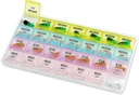 Pill organizētājs - liels Pill organizētājs ar Weekly un Daily 4-Times-A-Day nodalījumi rīta, pusdienlaika, vakara, nakts - BPA-free, Portable and Travel Friendly Pill Boxs Case