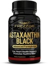 FREZZOR Astaksantīna melnais 12mg • Anti-Aging Beauty Papildinājums Antioksidants • Exercise Recovery ādas, acu, nervu, muskuļu • Sirds un asinsvadu un imūnās sistēmas Support
