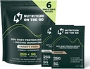 Uzturs uz Go Whey Olbaltumvielas Izolāts Paketes ar kreatīnu – 25g Olbaltumvielas + 5g Kreatīns – viena serve Travel Olbaltumvielu pulveris - Variety Pack (Vanilla un šokolāde) (6-iepakojums)