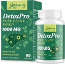 1000 MG Gentle Detox tīrīt, augsta uztura, Gut Cleanse & Detox kapsulas sievietēm un vīriešiem, dabiskā detoksikācija, resnās zarnas, aknas, antioksidants un gremošanas veicinātājs, 60 kapsulas