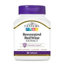 21. gadsimta Resveratrol Red Wine Extract Capsules, 90Count