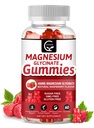 Magnijs Glicināt Gumies 400mg, Mg Kālija Papildinājums ar helātu magnija malātu komplekss, vitamīns D, B6, un CoQ10, Atmiņas, mierīgs, Mood & Miega atbalsts - 60 Skaits (1. iepakojums)