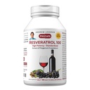ANDREW LESSMAN Resveratrol-100mg - 180 Kapsulas - Sarkanā vīna labvēlīgais, dabiski okupēts antioksidants, bez alkohola. Bez piedevas