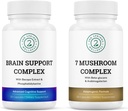 Mindful Focus Bundle - 7 Sēņošanas komplekss un smadzeņu atbalsts kognitīvajai skaidrībai un nootropiskajam uzlabojumam