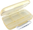 EZY DOSE Mitruma-proof Pill Case, Medicine Planner, Vitamīnu organizatora kaste, Travel-Drownly, Latch-Closure to Secure Contents, 8 Individuāli vairāku izmēru bloki ar Cight Seal, Liels, Krēms