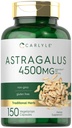 Carlyle Astragalus Saknes Kapsulas 4500mg - 150 Count - Veģetārs, ne-GMO, bez lipekļa papildinājums