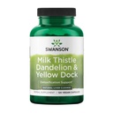 Swanson Milk Thattle, Dandelion & Yellow Dock - augu izcelsmes aknu atbalsta papildinājums - dabas papildinājums, kas palīdz uzturēt vispārējo veselību un labklājību - (120 kapsulas) (1 iepakojums)