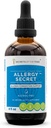 Alerģija Secret Alkohola-free ekstrakts, Tincture, Glycerite Rosemary, Mullein Leaf, Marshmallow, Sting Nattle, Eybrait. Alerģijas/sastrēgumu atbalsts (4 FL OZ)