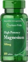 Puritan's Pride magnijs, 500 mg, 100 Skaits