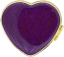 Vintage Pill Organizators Portable Compact Cute Retro Pill Box Metāla Pill Kaste Purse/Pocket turēt vitamīnus/Tylenol/Pupplements/Zivju eļļa/Meds/Tablet(Dzimtā Purple Love Heart with Mirror)