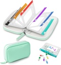 A7-L ūdens-proof Pill Pouch Komplekts, Liels Pill organizētājs, BPA bezmaksas, A7-L Pill Loose-Leaf Krātuve ar Color-Coded Medicine Pouches, Atkārtoti Travel Medicine Organizators, Zipered Pill Organizatori Weekly