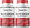 (2 Iepakojums) Easy Flow Glycogen, EasyFlow Glycogen atbalsta kapsulas, Glyco Optimizer formula, Dabīgs asinsvada tīrītājs, Premium Easy Flow Glycogen atbalsts (120 kapsulas)