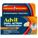 Pretvilšanās divējādas darbības Muguras sāpju Caplets nodrošina 250 mg Ibuprofēna un 500 mg acetaminofēna devu 8 stundas muguras sāpju atvieglošana - 72 skaits