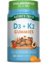 Dabas patiesība Vitamīns D3 + K2 Gumijas 