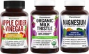 FarmHaven Apple Cider Etiķis Kapsulas ar ingveru un magnija glikolātu un malātu kompleksu w/Vitamin D3 & Milk Datele Kapsulas