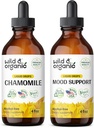 Savvaļas un organiskās kumelītes Tincture 4 fl oz & Mood Support Tincture 4 fl oz
