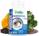 Parker Naturals Optimal Acu veselība Vitamīnu un minerālvielu papildinājums, acu bagātinātāji un vitamīni redzes uzlabošanai ar C un E vitamīnu, luteīnu un zeaksantīnu piedevas, 60 Caps