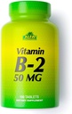 ALFA VITAMINS vitamīns B2 (Riboflavin) 50mg papildinājums, atbalsta enerģijas ražošanu, āda, acis un kognitīvā veselība, ne ĢMO, bez lipekļa, uztura papildinājums ikdienas veselībai un labsajūtu 100 tabletes