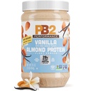 PB2 Performance Manmond Plant Based Vegan Protein Powder - 20g Complete Protein, Nav pievienots cukurs, Prebiotic Fiber bez piena, Certified Vegan, Non-GMO, Gluten Free [Almond w/Madagascar Vanilla, 1LB]
