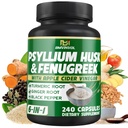 BMVINVOL Psyllium Husk Fiber Papildinājums ar Grieķu, Apple Sidra Etiķis Etiķis, Turmeric, Ingver, Black Pepper- Gremošanas Veselības Atbalsts - 240 Kapsulas
