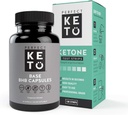 Perfekts Keto eksogēnais ketonu bāzes BHB papildinājums (60 kapsulas) - Ketogēnā uztura atbalsts Svara kontrole, enerģija un fokuss - Ketoze Beta-Hydroxybutyrate with (100 gab) Keto Strips Bandle