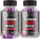 (2 Pack) Extreme Beast Black Gummies - Extreme Beast Black papildinājums vīriešiem, Dienas formula maksimālās veiktspējas, Extreme Beast Black Premium formula, ExtremeBeast Atsauksmes (120 Gumies)