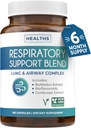 Elpošanas Plaušu Veselības Papildinājums - Uzmundrinoša Plaušu Atbalsta Papildinājums Palīdz Atbalsts Clear Airways Mucus Izņemšana un Sezonālā vai Gada Round Detox - Vegan Herbal Non-GMO Formula (6 mēneši Supply)