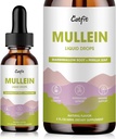 Mullein Drops for Lungs – Mullein Leaf ekstrakts ar Marshmallow saknes, Perilla & Astragalus respiratoro atbalstu, Imūnās Boost & Lung Detox, Natural Herbal Formula, Vegan, 2 fl oz