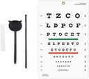 Eye Chart Snellen Eye Chart Wall ChartSnellen 10feet Charts acu eksāmeniem Acs ar fiksējošu uzlīmes 9 X 14 collas ar acu oklūdera un Pointer 4 Fixation Patches