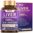 28-in-1 Aknu tīrīt Detox & Remonts - 1500mg Aknu veselība Atbalsts ar piena dadži, Dandelion saknes, Artišoka ekstrakts, un 20+ augu aknu atbalsta bagātinātāji - Ražots ASV - 60 Kapsulas