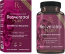 Reserve Beauty Resveratrol Plus+ 500 mg - Rapid- Release Resveratrol kapsulas ar Quercetin imūnās sistēmas, smadzeņu veselības un šūnu veselības - Bezglutēna un vegana - 30 Veggie kapsulas