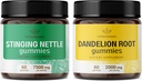 HERBAMA Sting Nettle un Dandelion Kit - Bandle 7500 mg Sting Nettle Saknes & 2000 mg Dandelion Saknes Gumijas - Vegan, ne- GMO, bez želatīna - 2 iepakojumi